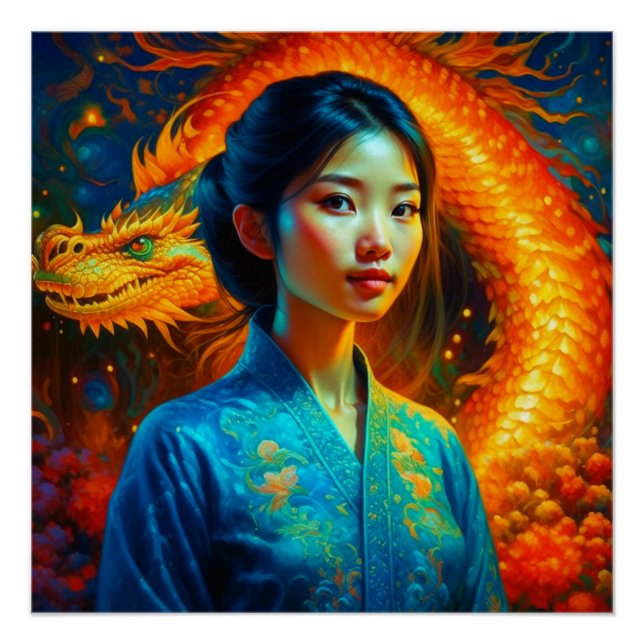 Poster Nouvel An chinois du dragon (Devant)
