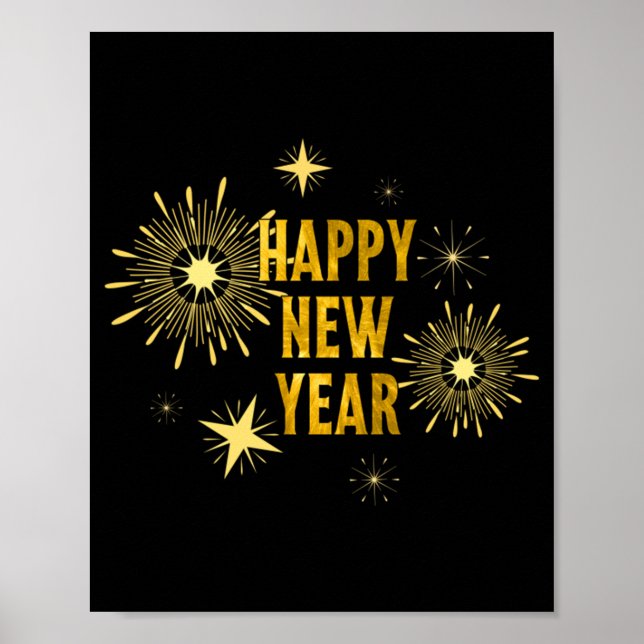 Poster Nouvel An Eve Party Fournitures NYE 2023 Happy New (Devant)