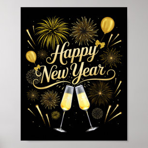 Poster Nouvel An Eve Party Nye Famille Correspondante Bon