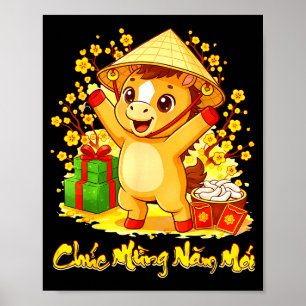 Poster Nouvel an lunaire vietnamien 2026 tet viet chuc mu