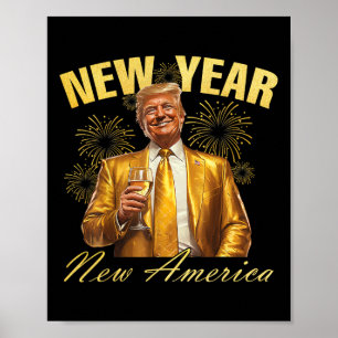 Poster Nouvel An Nouvel An Amérique Joyeux Nouvel An Fête