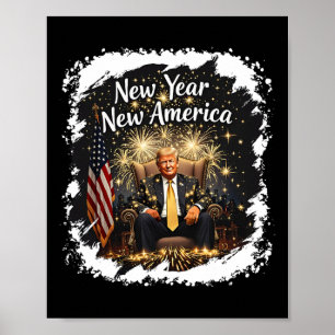 Poster Nouvel An Nouvel An Amérique Joyeux Nouvel An Fête