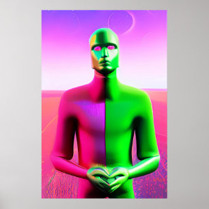 Poster Nouvel An, nouvelle anxiété Ken Gage Surréalisme