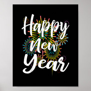Poster Nouvel An Réveillé Joyeux Nouvel An 2023 Gift Fire
