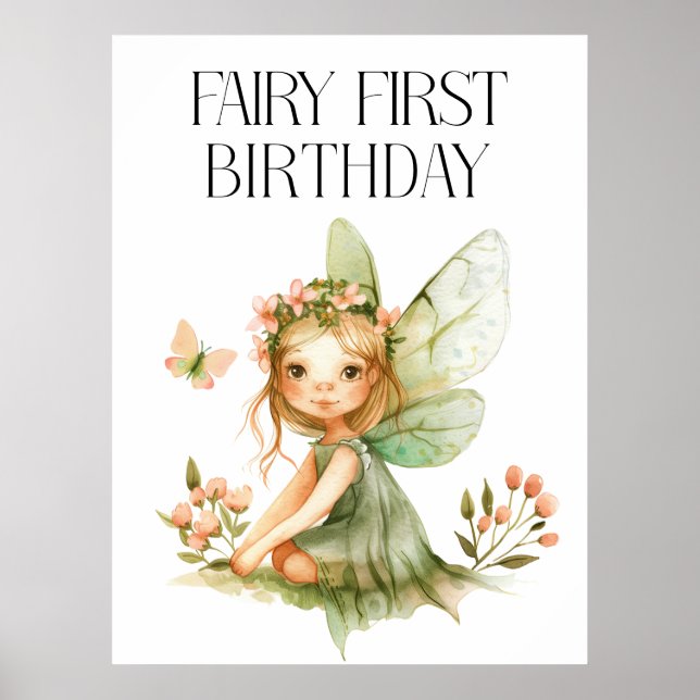 Poster Nouvel anniversaire de la fée mignonne (Devant)