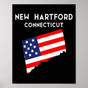 Poster Nouvel Hartford Connecticut États-Unis État Amériq