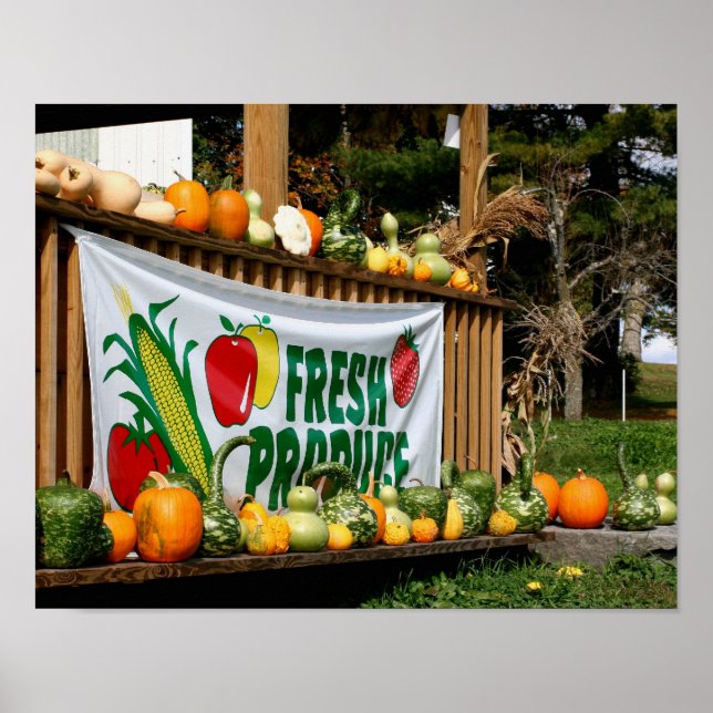 Poster Nouvelle-Angleterre Country Farm Stand Fall (Devant)