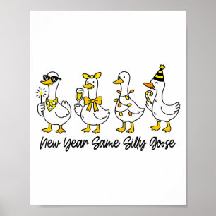 Poster Nouvelle Année Même Oie Idiote Bonne Année Oie de