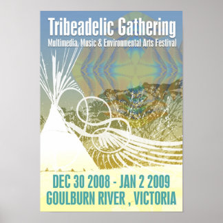 POSTER NOUVELLE ANNÉE TRIBÉADÉLIQUE 2009 RASSEMBLANT LE M