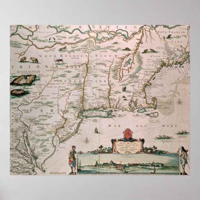 Poster Nouvelle Belgique, assiette de 'Atlas Contractus'  (Devant)