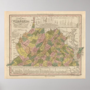 Poster Nouvelle Carte De Virginie