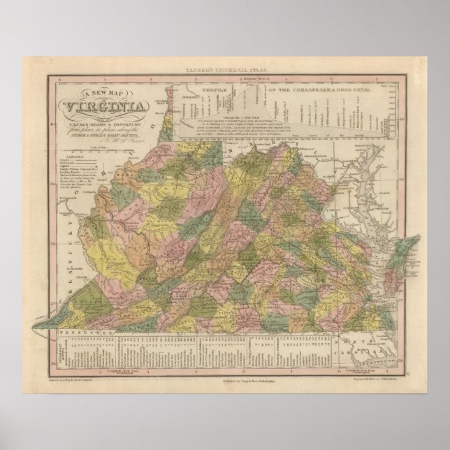 Poster Nouvelle Carte De Virginie (Devant)