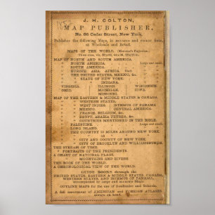 Poster Nouvelle carte sectionnelle de l'état de