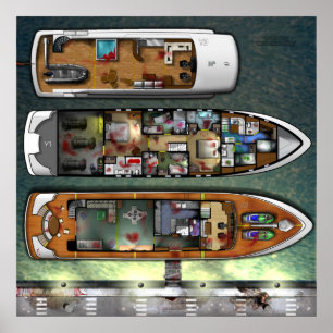 Poster Nouvelle conception de yacht