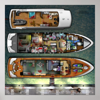 Poster Nouvelle conception de yacht