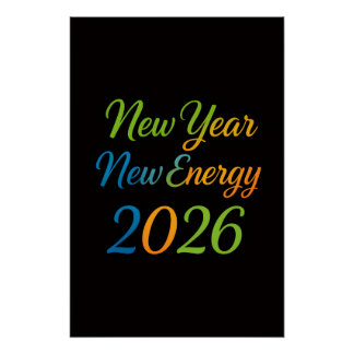 Poster Nouvelle Énergie Nouveau Départ 2026 Motivation Co