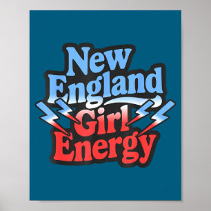 Poster Nouvelle énergie rétro Angleterre Vintage Rétrospe