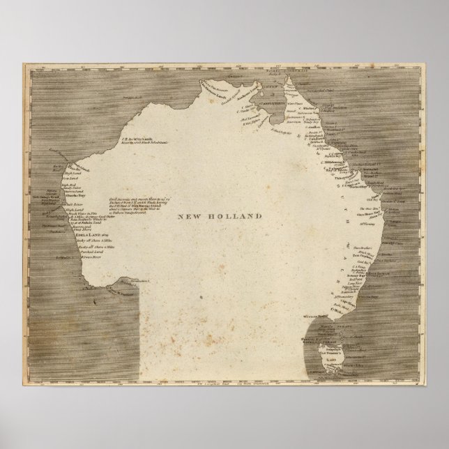 Poster Nouvelle-Hollande, Australie (Devant)