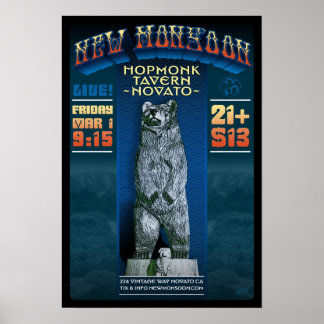 Poster Nouvelle Monsoon Hopmonk Tavern Novato CA 2013 Pos