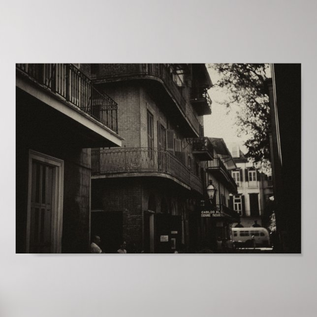 Poster Nouvelle-Orléans Retro Inspiré Du Milieu Du Siècle (Devant)