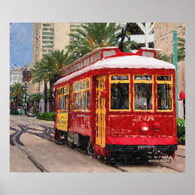 Poster Nouvelle-Orléans Streetcar Print (Devant)
