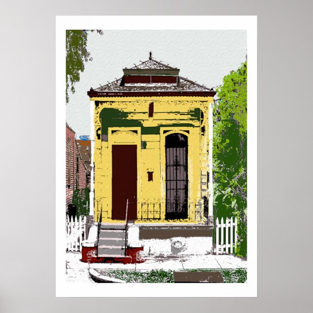 Poster Nouvelle-Orléans Tiré un pistolet à la maison (Devant)
