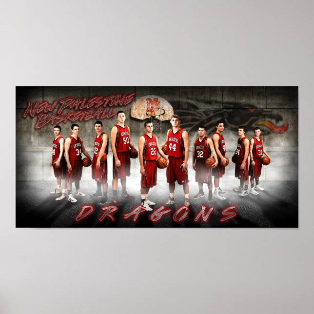 Poster Nouvelle Palestine Dragons Basket Imprimer (Devant)