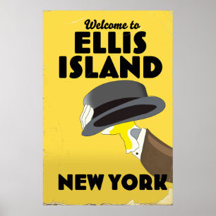 Poster Nouvelle York Ellis Island