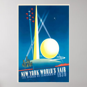 Poster Nouvelle York USA Amérique Foire Mondiale Voyage V