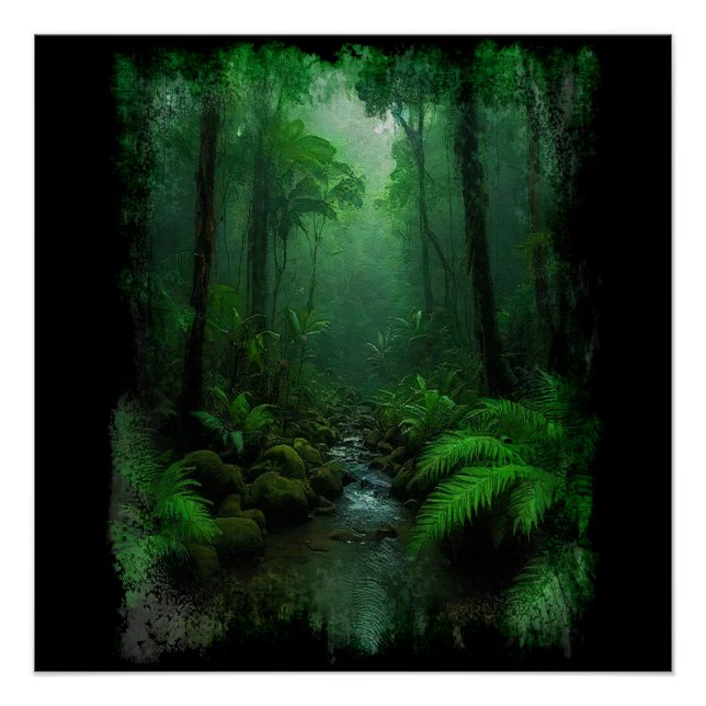 Poster Nouvelle-Zélande Forêt (Devant)