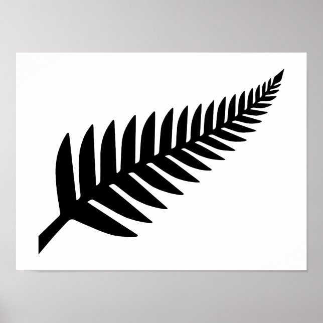 Poster Nouvelle-Zélande Silver Fern (Devant)
