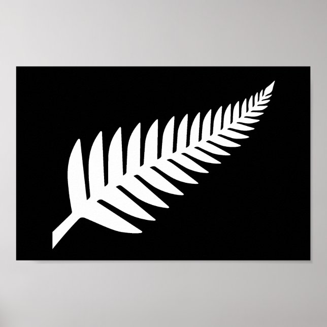 Poster Nouvelle-Zélande Silver Fern (Devant)