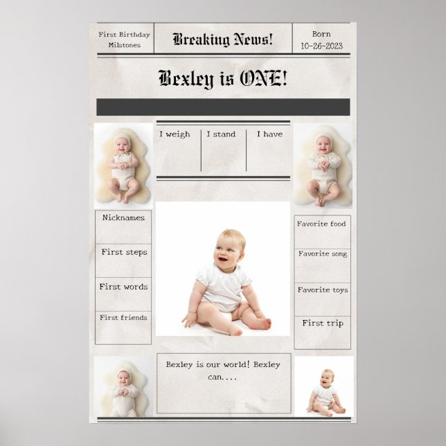 Poster Nouvelles de rupture Premier jalons (Devant)