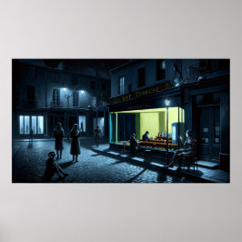 Poster 'Nouvelles Nighthawawwings au Café Terrace en hive