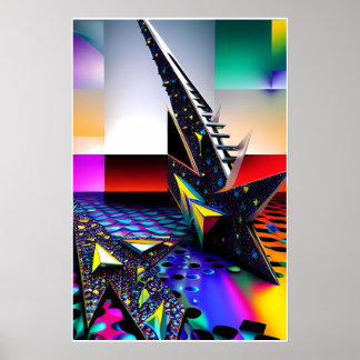 Poster Nouvelles vues de design Memphis