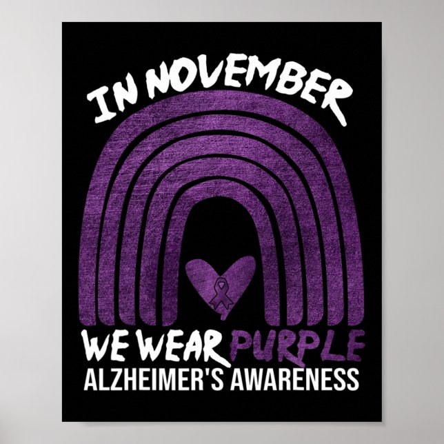Poster Novembre Nous portons Violet Alzheimer (Devant)