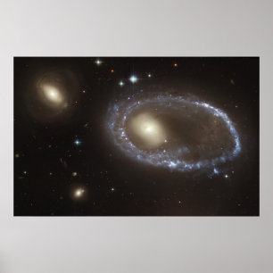 Poster Noyau d'anneau d'étoiles bleues de la galaxie AM