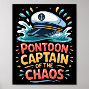 Poster Ntoon capitaine du chaos drôle lac bateau longue