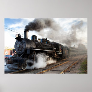 Poster Nuage de copie de train de fumée