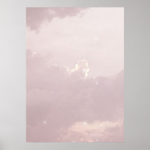 Poster  nuage esthétique ciel pastel étoile lumière crois