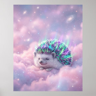 Poster Nuage nébuleux de nuage de champignon d'aurore Art