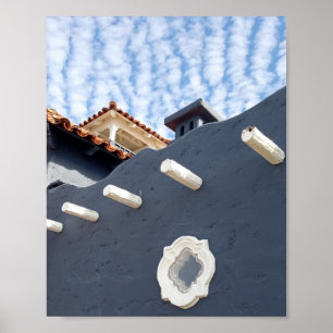 Poster Nuages au-dessus du village portuaire