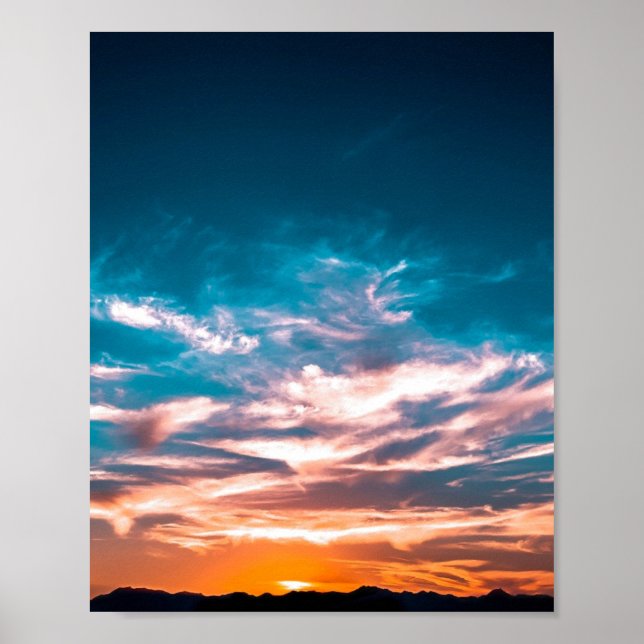 Poster Nuages de coucher de soleil (Devant)
