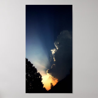 Poster Nuages de coucher de soleil