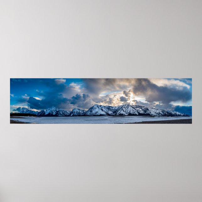 Poster Nuages de tempête au-dessus des Tétons (Devant)
