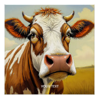 Nuages de terrain de vache mignonne Imaginaire