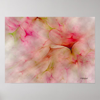 POSTER NUAGES DOUX ROSES