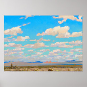 Poster Nuages d'un après-midi d'été par Maynard Dixon