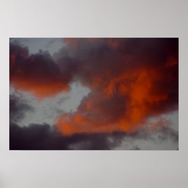 Poster Nuages en feu (Devant)