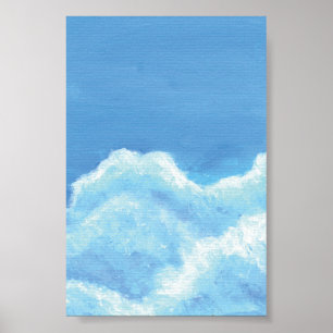 Poster Nuages Fluffy Imprimer, Papier d'affiche de valeur